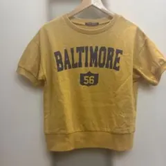 トレーナー地Tシャツ マスタード色