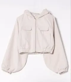 ZARA フェイクスエード ジップアップパーカー ベージュ - メルカリ