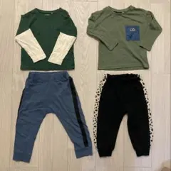 ベビー キッズ 長袖Tシャツ 長ズボン パンツ セット まとめ売り 男の子90
