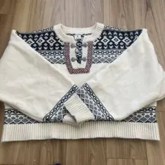 niko and... ノルディック柄セーター アイボリー