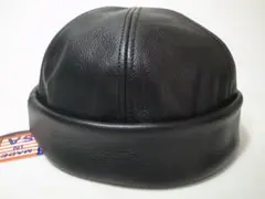 米国製ニューヨークハットLamba Thugレザー本革製ショートワッチ黒XL新品のサムネイル