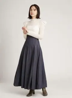 SNIDEL ハイウエストタックボリュームスカート