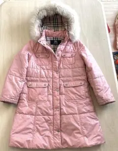 Burberry ピンク ダウンコート 130 バーバリー ブルーフォックス