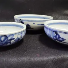 和食器 小鉢 鉢 ボウル 3点セット 青 白 陶器