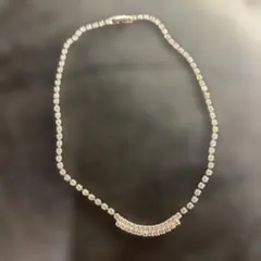ヴィンテージ　クリスタルテニスネックレス