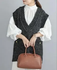 SHIPS Vネックツイードベスト　シップス　ニット　ジレ