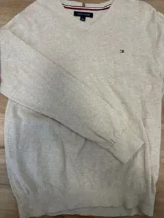TOMMY HILFIGER グレー Vネックセーター XL