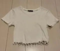 ZARA ザラ クロップド丈トップス 白