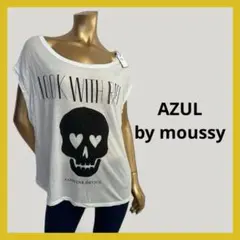 新品タグ付き AZUL by moussy ノースリーブ スカル シャツ