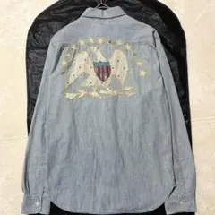 【美品✨】ラルフローレン デニム&サプライ デニムシャツ シャンブレー 刺繍