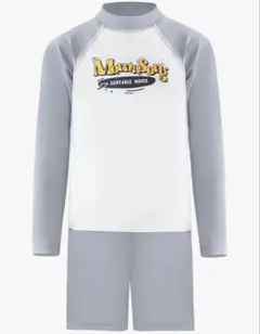 キッズ 水着 男の子 3点セットグレー