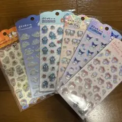 即日発送ぷくっとシール　サンリオ　セット　6シート　正規品　ダイソー
