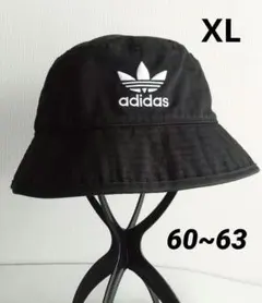 新品即納★adidas バケットハット ブラック ロゴ XL
