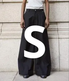 Camphor wood スーパーワイドバギーポリエステルスラックス