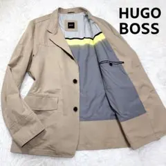 【XXL相当×美品】ヒューゴボス テーラードジャケット スタンドカラー 2way