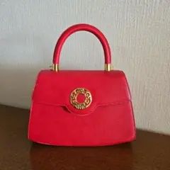 ハナエモリ　ハンドバッグ　赤　2way 本革　卒園卒業　入園入学