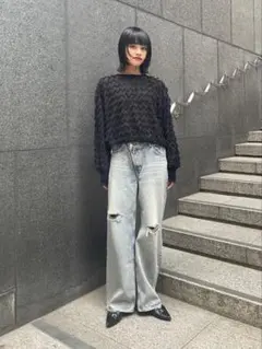 AZUL by moussy AZUL DENIM ダメージラップデニム♡