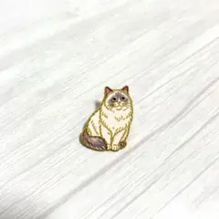 猫　ピンバッジ　ピンバッチ　ラグドール