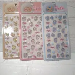 ぷくぷくキャンディシール　デコパーツ　立体シール3枚セット