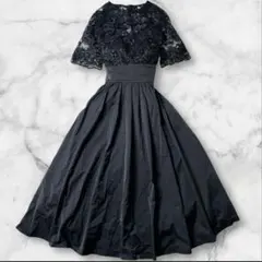 ラグナムーン LADYオーバーレースギャザードレス ワンピース 結婚式 S