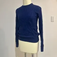 【UNIQLO】コットンカシミヤ　ケーブルクルーネックセーター S