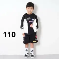 2枚訳あり新品未使用XLARGE KIDSMIXロゴ半袖Tシャツ＋ショーツ110