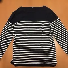 OID GAP ネイビー/ホワイトストライプ 長袖Tシャツ M