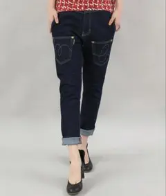 メルシーボークー うしろまえデニムストレートフィット 2サイズ