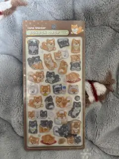 ボンボンドロップシール　和柄　柴犬(第2弾)
