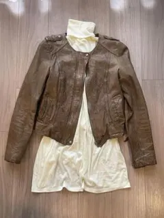 ラムレザー シングルライダースジャケットのサムネイル