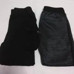 黒 スウェット ジャージ パンツ セット130