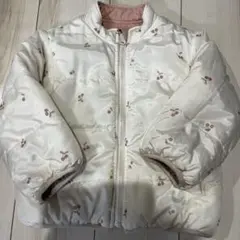 アウター　ジャンパー　アプレレクルール　ピンク　さくらんぼ　リバーシブル　中綿