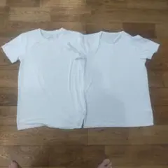 【まとめ売り】UNIQLOユニクロAIRism Tシャツ ホワイト 2枚セット