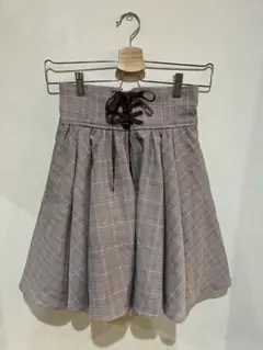 美品⭐︎量産型INGNIブラウンチェックスカート