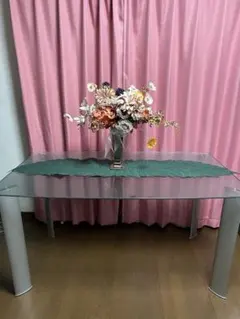 いいね。入りません。即購入のみ。 大理石風ガラスダイニングテーブル