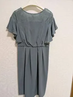 urban research rosso デコルテレースフリルドレス　グリーン