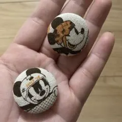 ミッキーマウス ピンバッチ 2個セット