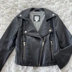 GAP KIDS ブラックライダースジャケット S