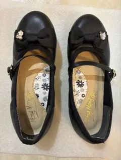 リボン付きブラックフォーマルシューズ 20.0