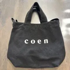 coen 2way キャンバス ショルダーバッグ ブラックのサムネイル
