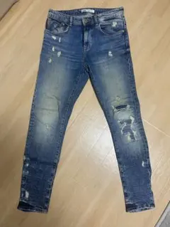 【ZARA dnwr】クラッシュ加工 スキニーデニムパンツ USA31