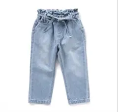 BREEZEリボン付きウエストデニム　パンツ　9分丈　90