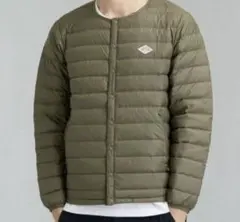 【オリーブ】美品！ダントン DANTON クルーネックダウン　カーキ