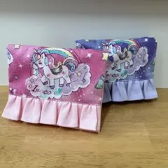 SALE！！フリル移動ポケット☆ユニコーン 2点セット☆ハンドメイド☆女の子