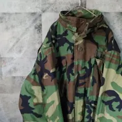 【90s】米軍実物M-65フィールドジャケットカモフラ迷彩緑　A73,7