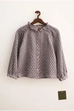 ZARA 花柄コットン長袖シャツ 6y