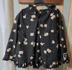 美品✨ピンクハウス フード付き黒ギンガムチェックピコフリルブラウス L セール】 オリジナルチェックフードブラウス （シャツ・ブラウス