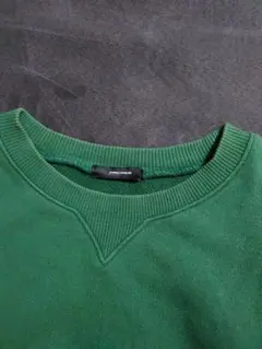 オーバーサイズ グリーン クルーネック トレーナー