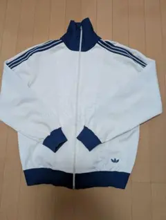 70's〜80's　アディダス　トラックジャケット　5号　ネイビー×ホワイト