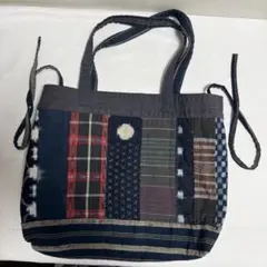 手作り 和布トートバッグ パッチワーク 藍染 刺し子 ハンドメイド